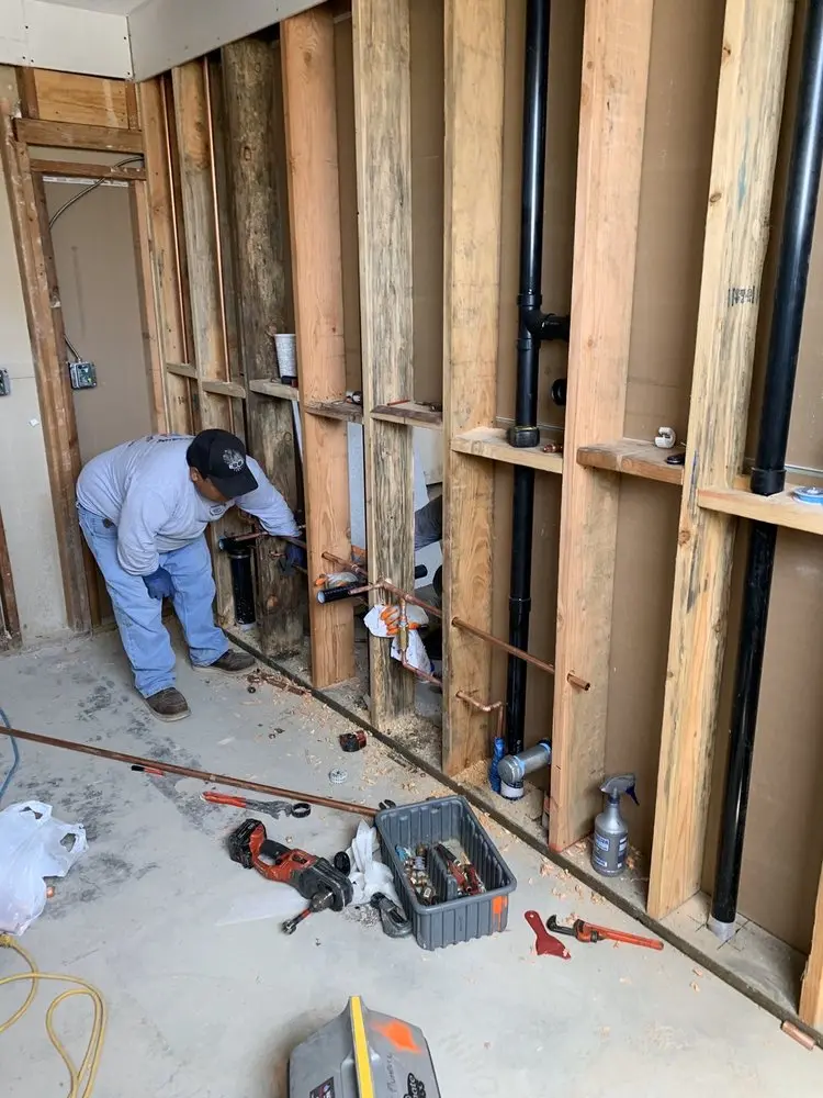 Commercial rough-in plumbing for Water Heater Replacement in Edgemoor